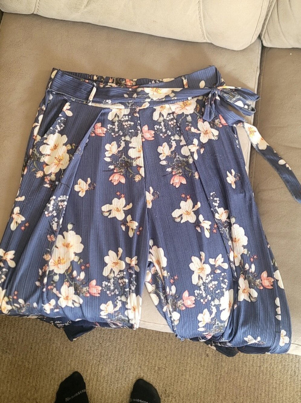 Floral Wide Leg Pants
